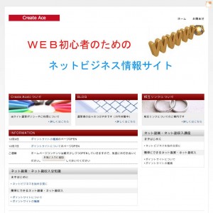 ネットビジネス、ネット副業、ネット副収入などをテーマに、WEB初心者を応援するWEB情報サイト